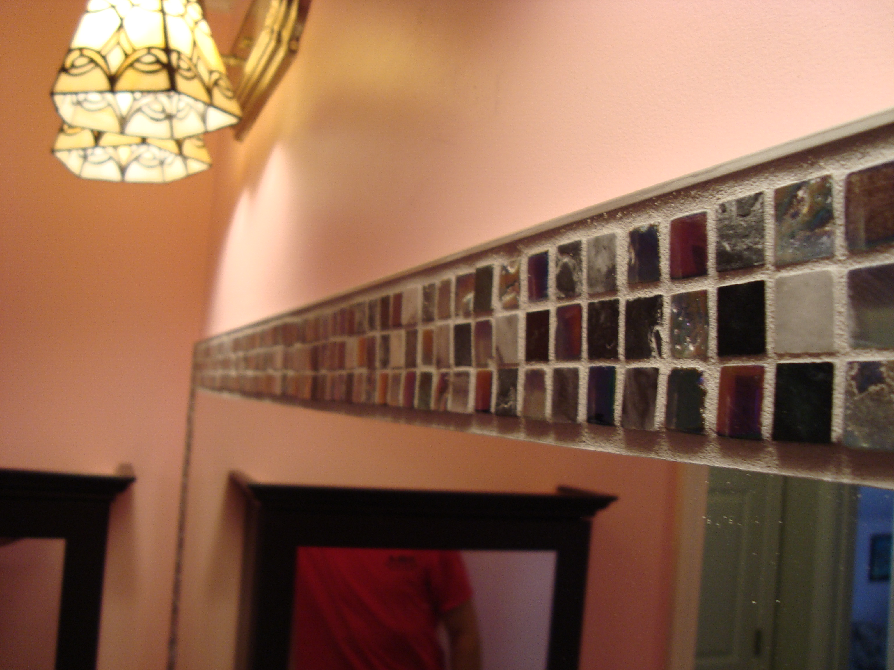 Tile mirror frame